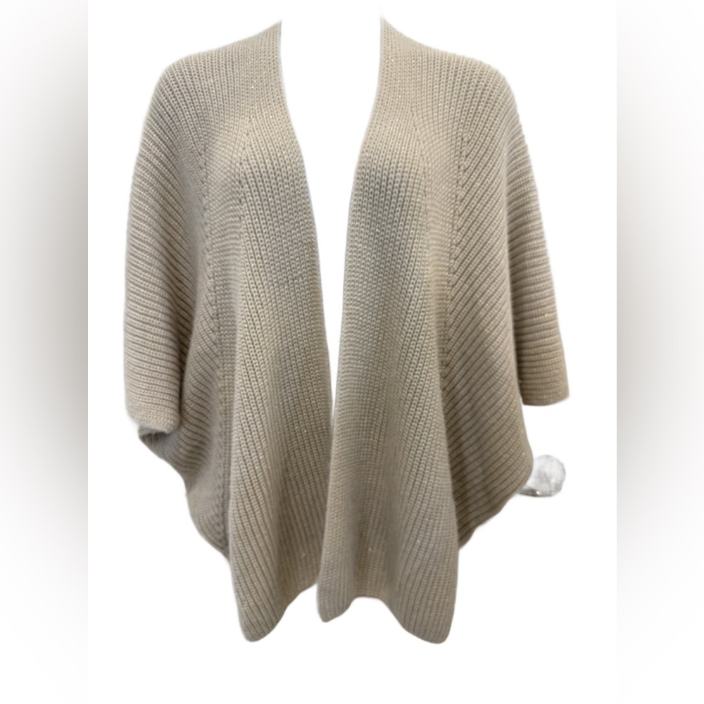 House of Harlow 1960 Cream Knit Poncho